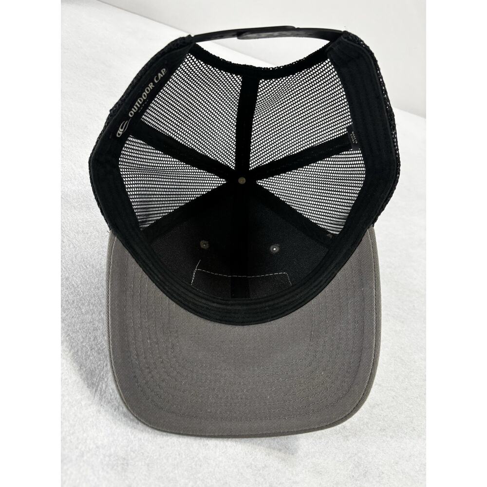 Whole Hog Cafe Hat Mesh Trucker Snapback Black Grey Dadcore - Picture 5 of 6
